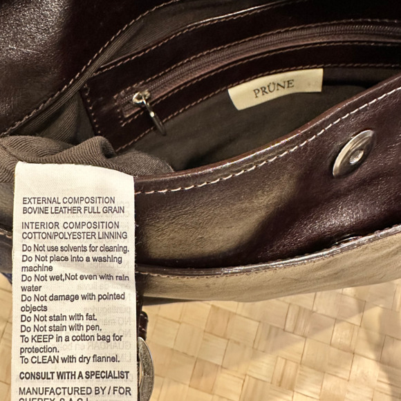 Brown Medium Prune Leather Purse - Picture 5 of 5